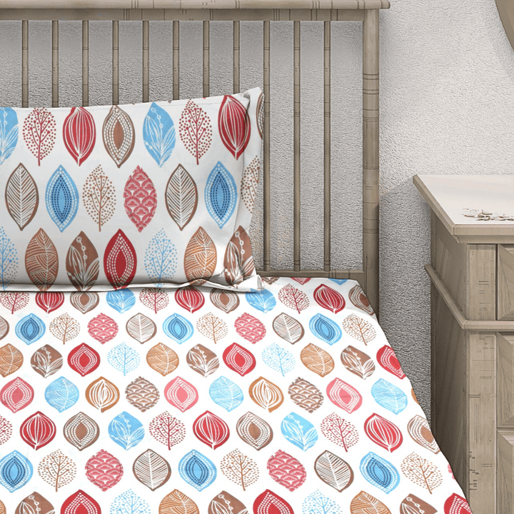 Digital Print Single Fitted Bedsheet with Pillow Covers for Kids, Pink