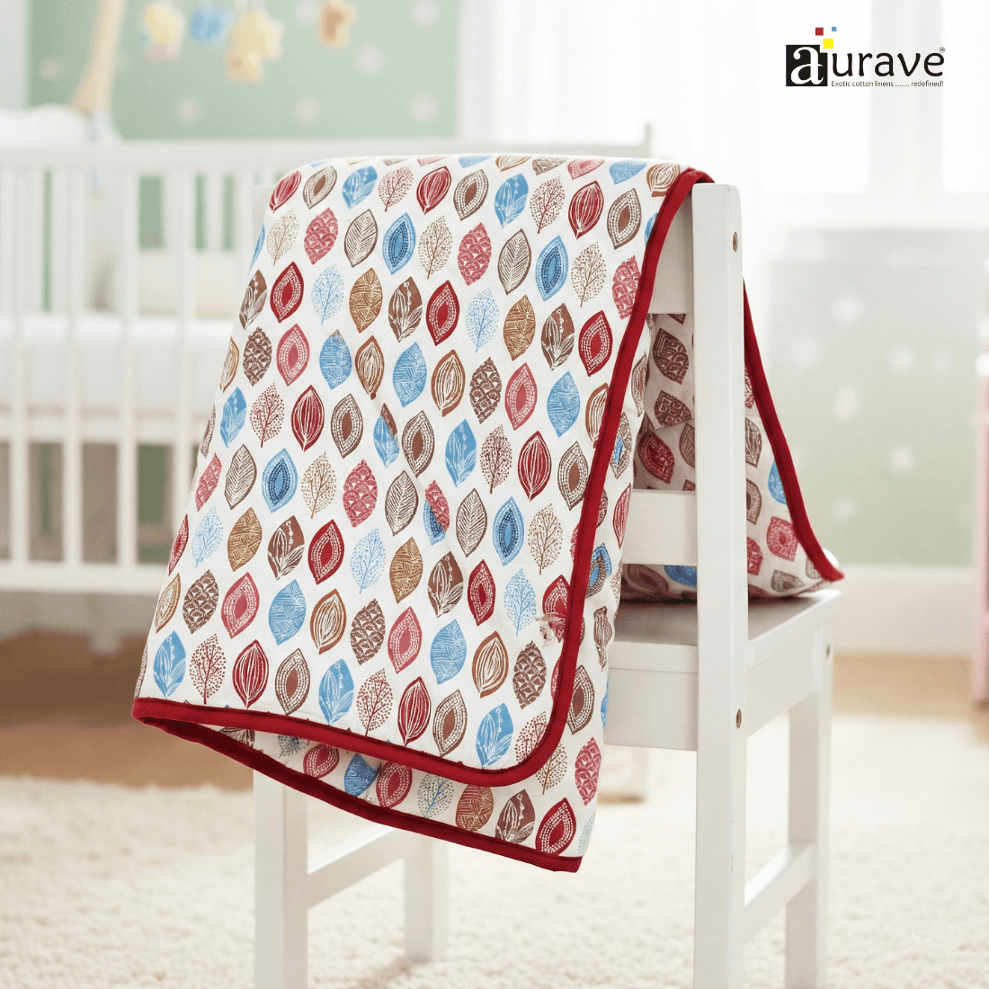 Kids Reversible Cotton Dohar | Soft 3-Layer AC Blanket with Floral Print - Pink