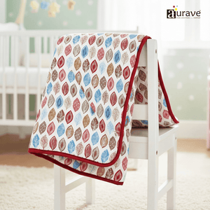 Kids Reversible Cotton Dohar | Soft 3-Layer AC Blanket with Floral Print - Pink