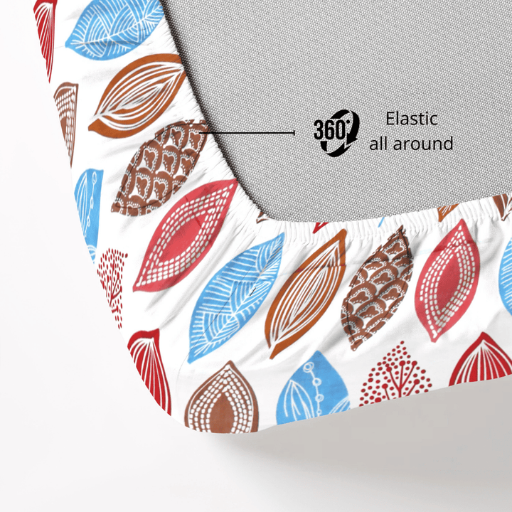 Digital Print Single Fitted Bedsheet with Pillow Covers for Kids, Pink