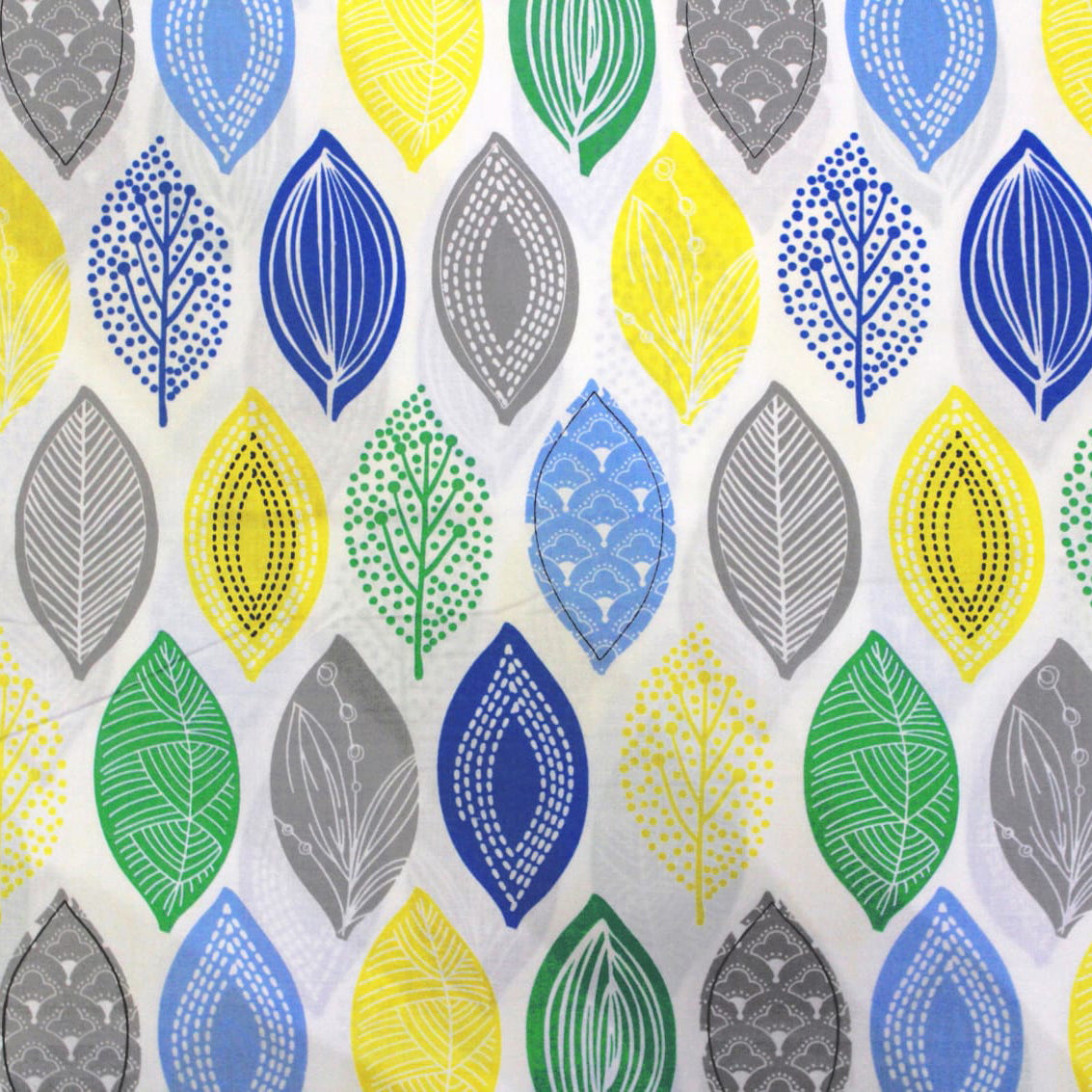 Full View Printed Blue Feathers Vector Pattern Cotton Duvet Cover