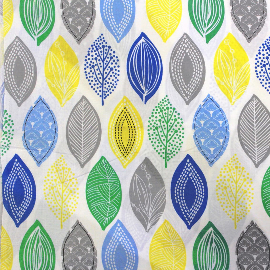 Full View Leaf Floral Design Cotton Dohar, Blue