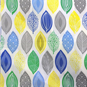 Full View Leaf Floral Design Cotton Dohar, Blue