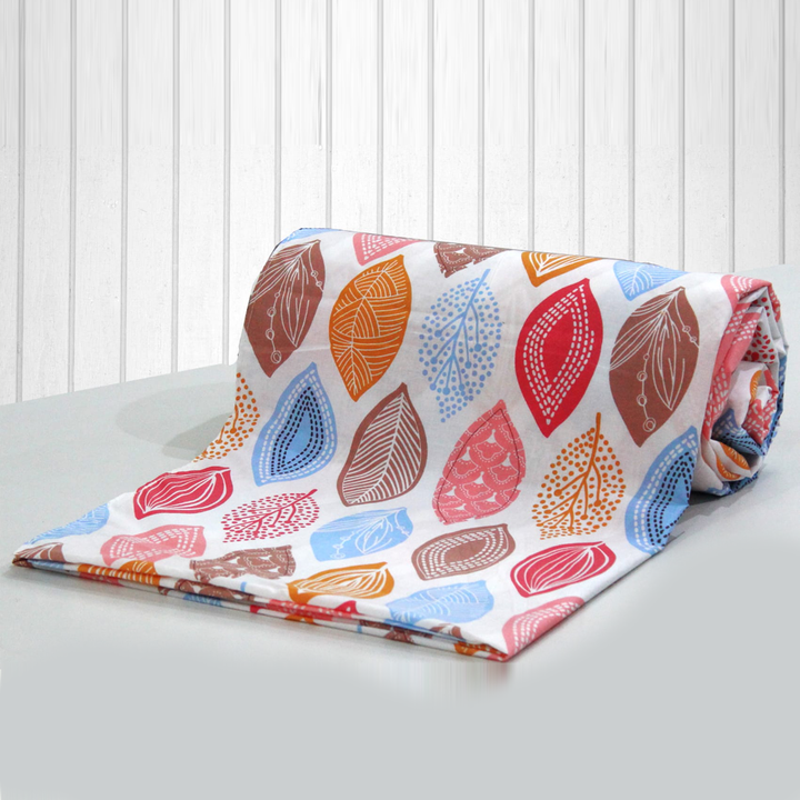 Printed Pink Feathers Vector Pattern Cotton Duvet Cover