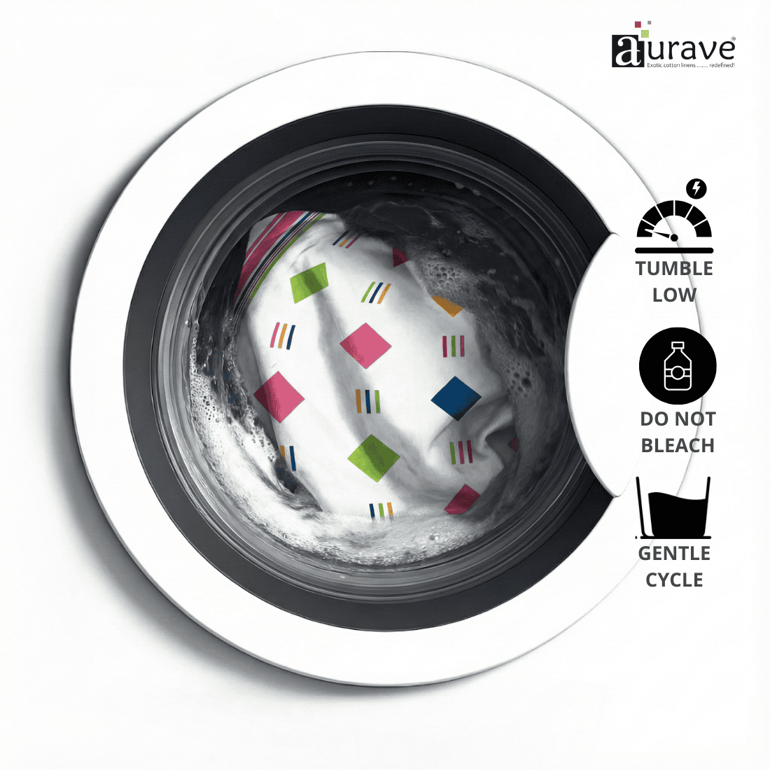 Washing machine with Kids Reversible Cotton Dohar 
