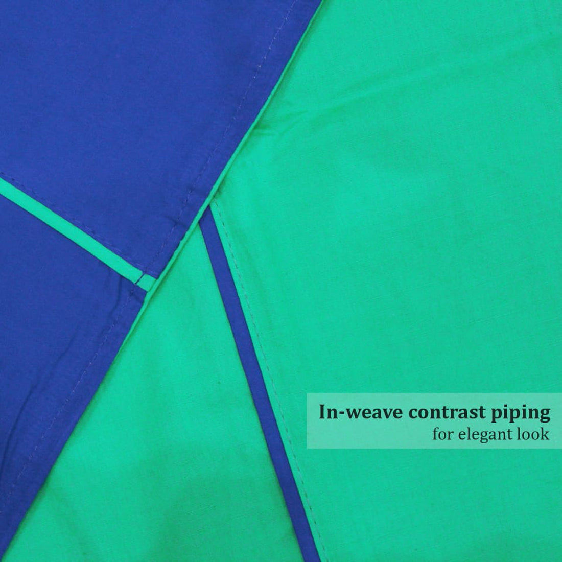 Plain 210 TC Mercerised Cotton Duvet Cover - Marine Blue & Aqua Green