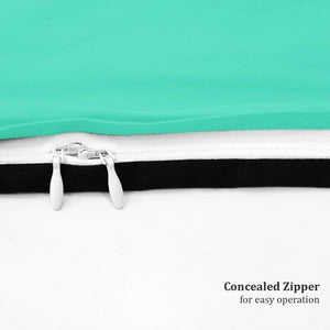 Plain 210 TC Mercerised Cotton Duvet Cover - Pista & Aqua