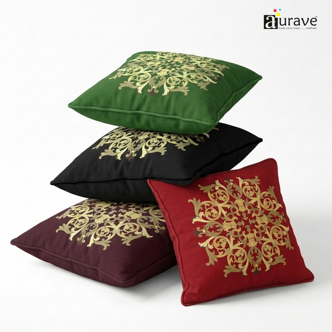 Zari Irish Damask Scroll DTF Cushion Cover