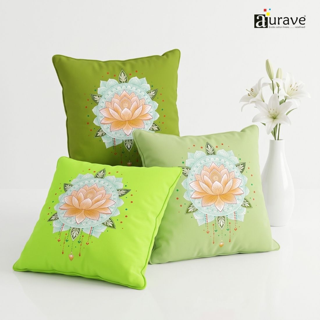 Zari Dreamcatcher Lotus Mandala DTF Cushion Cover
