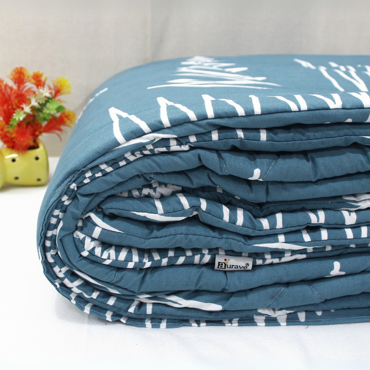 Microfiber 150 GSM All Season Comforter/Quilt - Blue