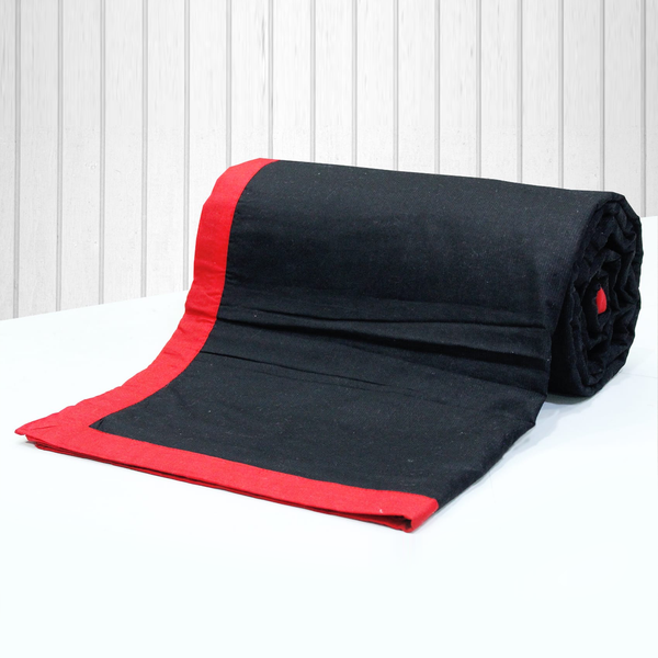 Plaino Designer Plain Reversible Cotton Dohar, Black