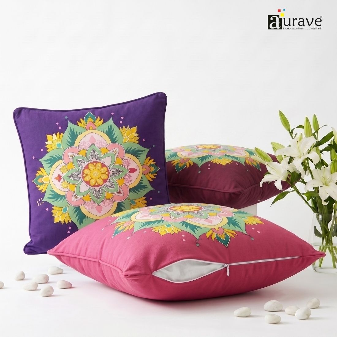 Zari Pride Pastel Mandala DTF Cushion Cover