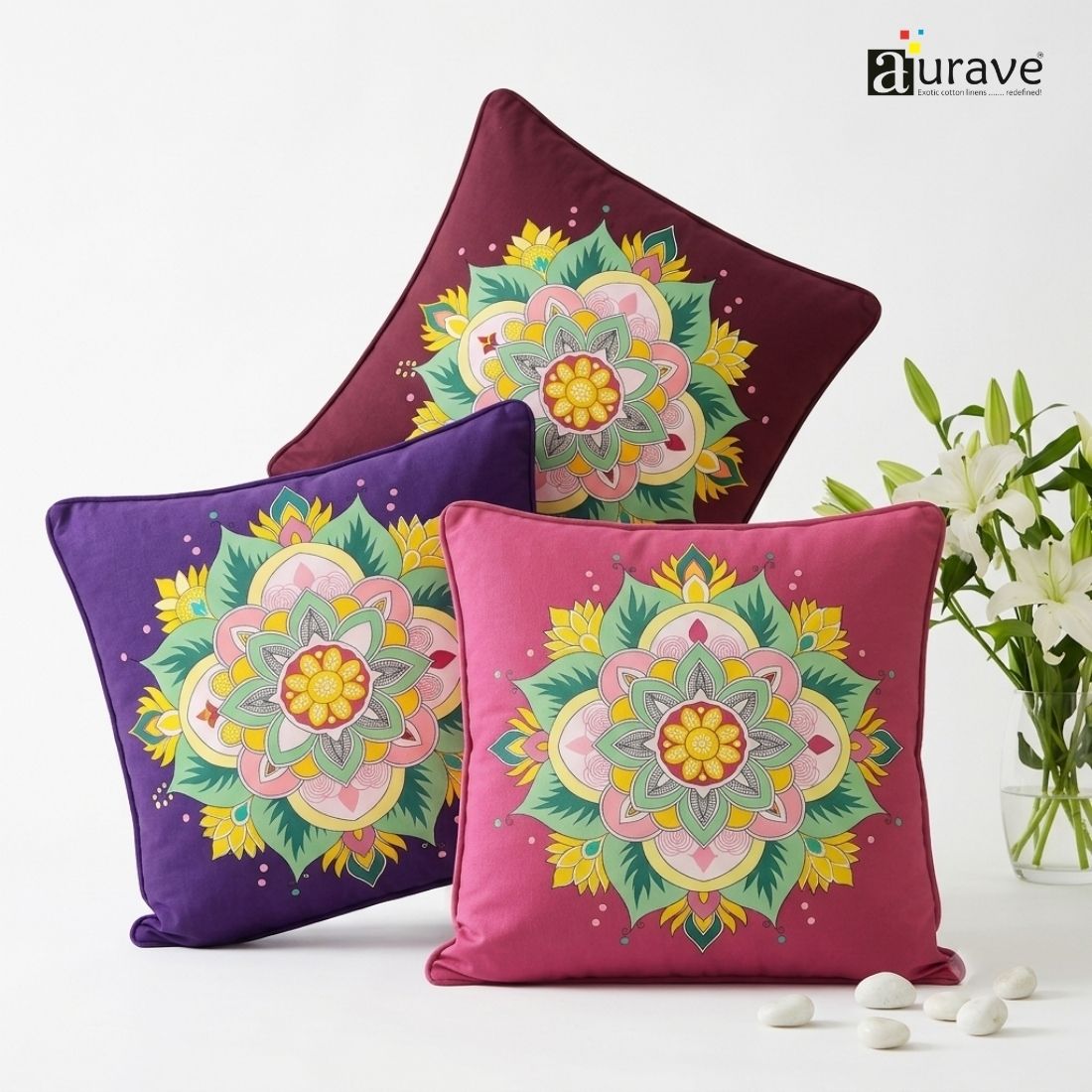 Zari Pride Pastel Mandala DTF Cushion Cover