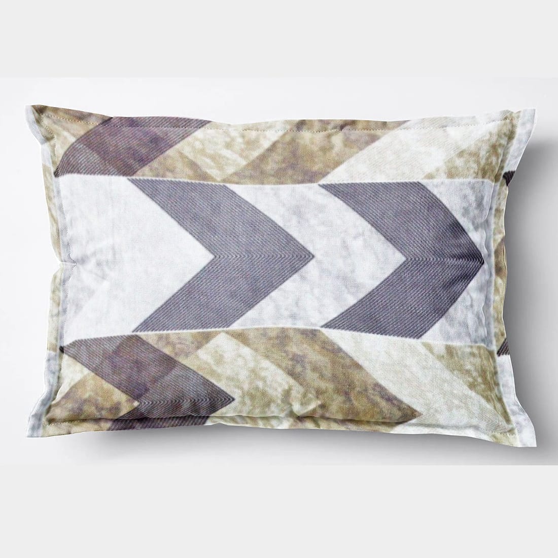 Soft Cotton Geometrical Print 144 TC Fitted Bedsheet In Brown At Best Prices