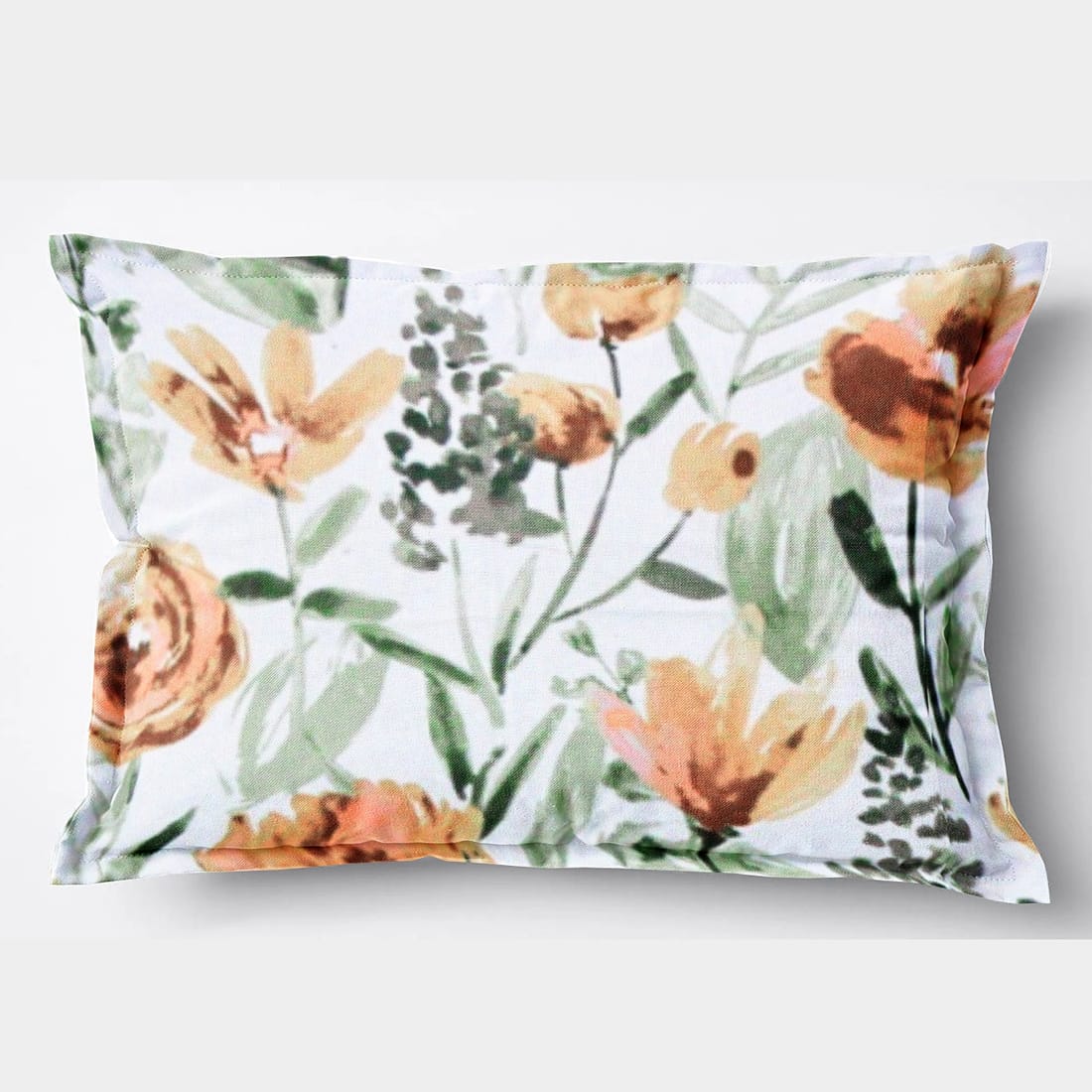Soft Floral Print 144 TC Cotton Fitted Bedsheet In Brown At Best Prices