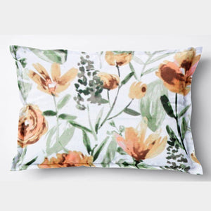 Soft Floral Print 144 TC Cotton Fitted Bedsheet In Brown At Best Prices