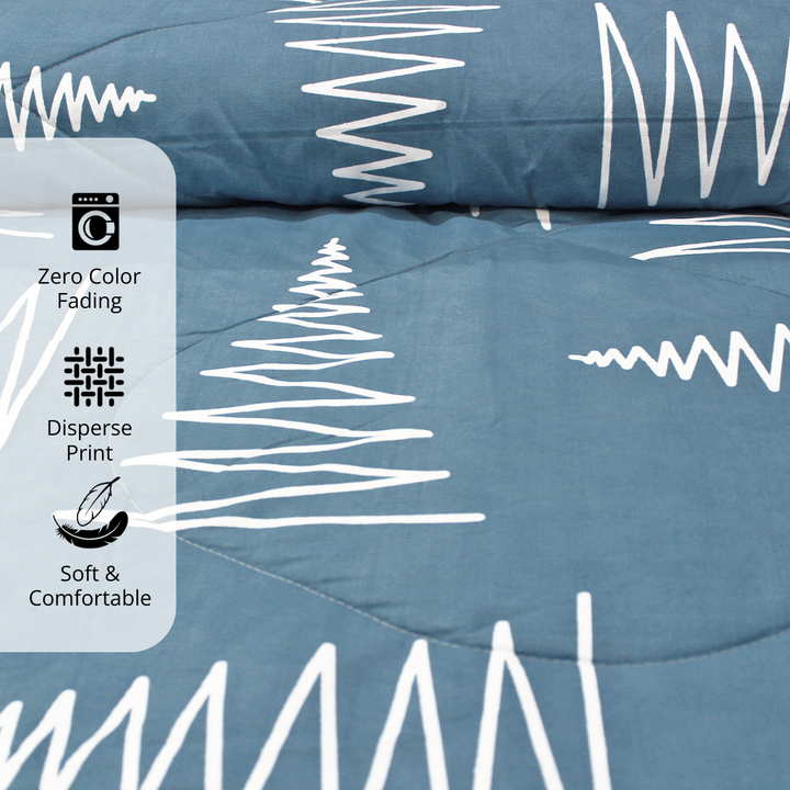 Microfiber 150 GSM All Season Comforter/Quilt - Blue