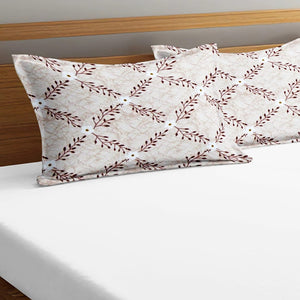 Soft 144 TC Coffee Printed Cotton Floral Bedsheet Online In India