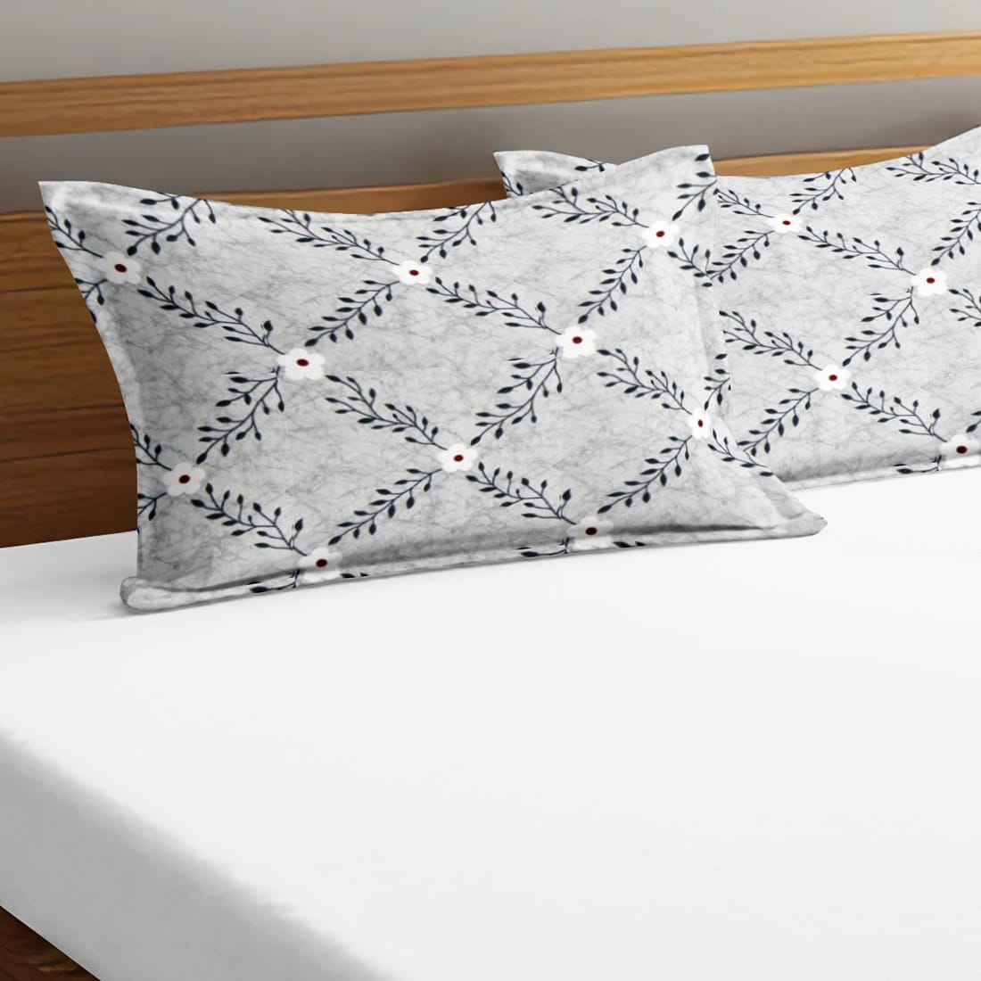 Soft Printed 144 TC Cotton Floral Fitted Bedsheet online In India