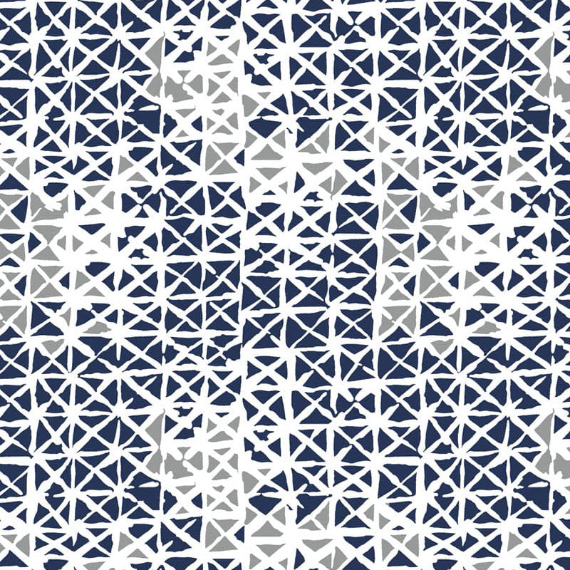Soft Geometrical Print 144 TC Cotton Bedsheet In Navy Blue At Best Prices
