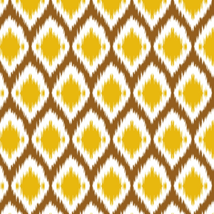 Soft Ikat Print 144 TC Cotton Fitted Bedsheet In Mustard At Best Prices