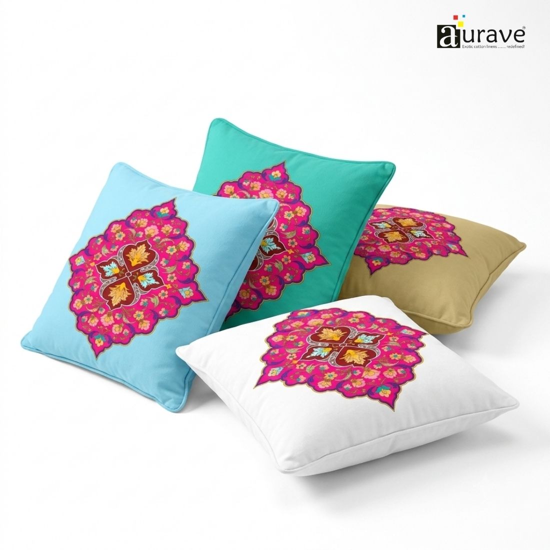 Zari Glory Persian Medallion DTF Cushion Cover