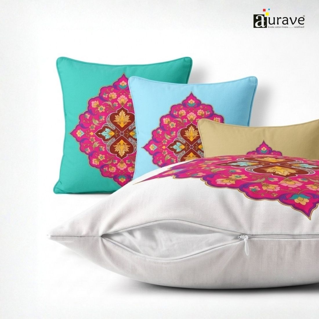 Zari Glory Persian Medallion DTF Cushion Cover