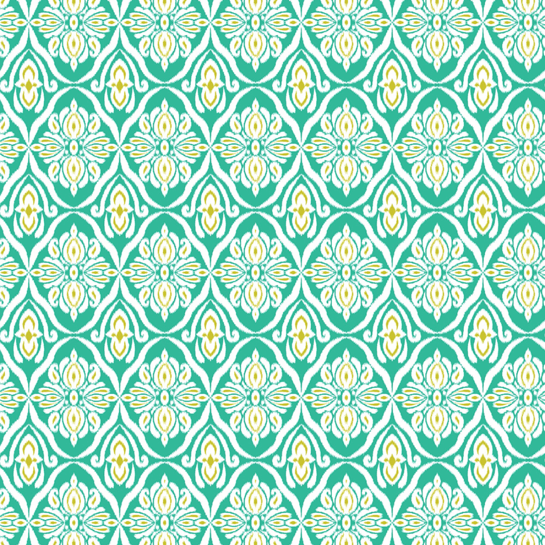 Soft Cotton Ikat Print 144 TC Fitted Bedsheet In Aqua At Best Prices
