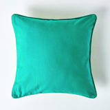 Plain Cotton Decorative Cushion Cover in Aqua Green online at best prices
