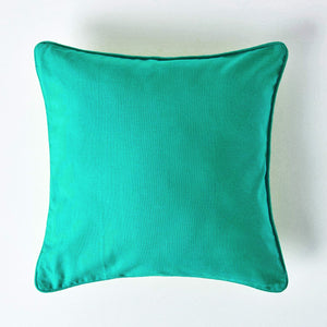 Plain Cotton Decorative Cushion Cover in Aqua Green online at best prices