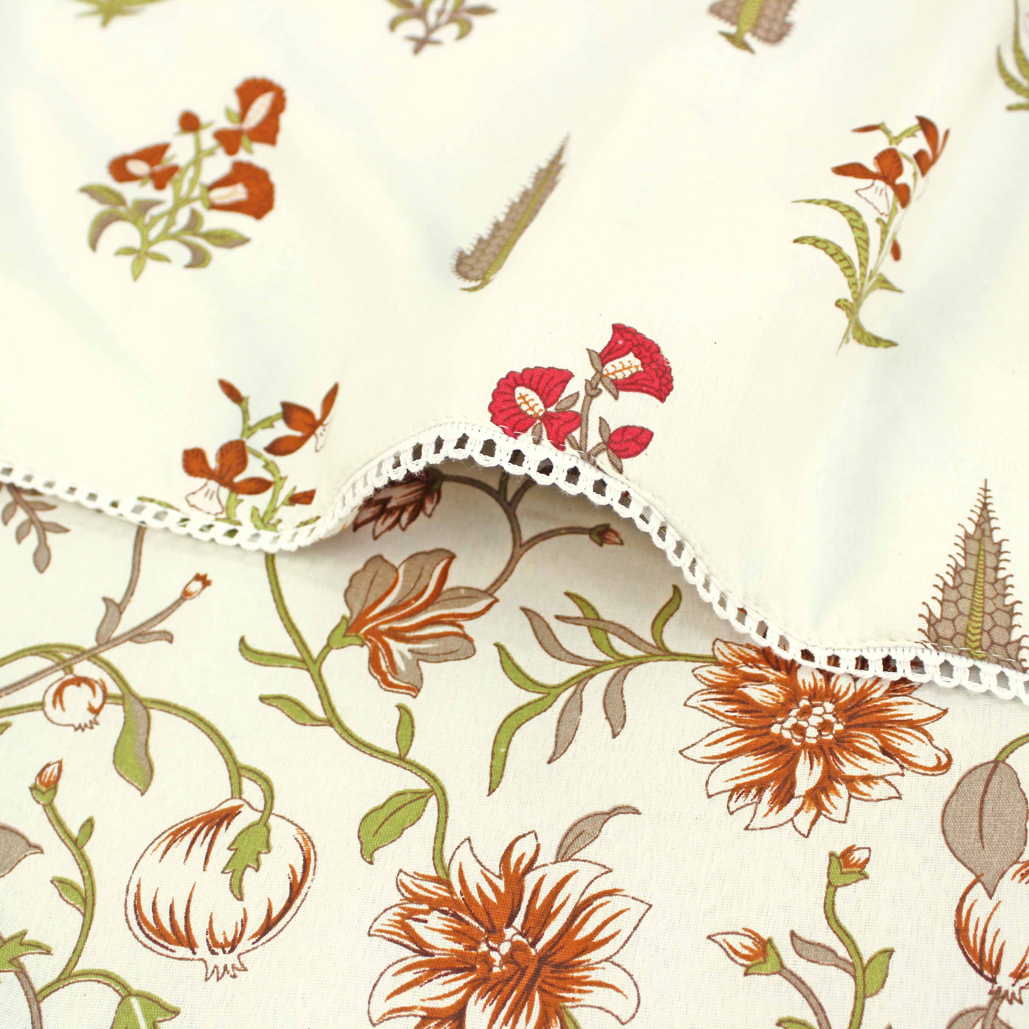 IRIS Designer Border Cotton Reversible Dohar, Rust