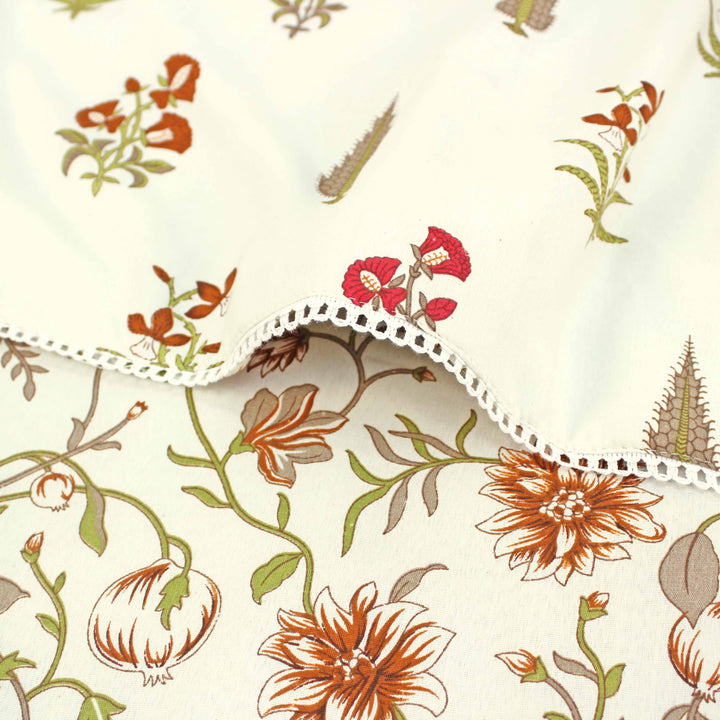 IRIS Designer Border Cotton Reversible Dohar, Rust