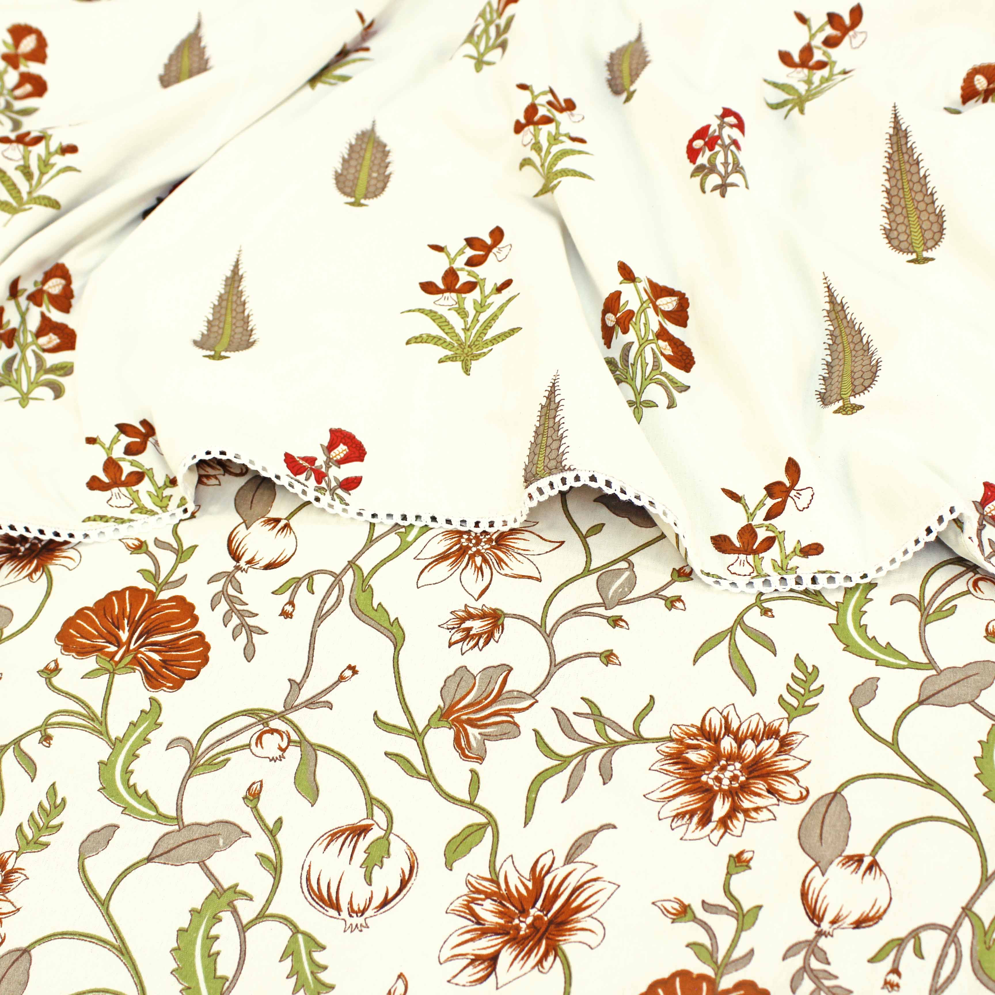 IRIS Designer Border Cotton Reversible Dohar, Rust