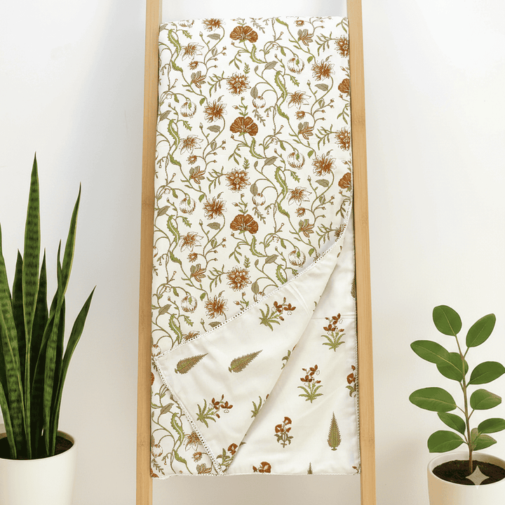 IRIS Designer Border Cotton Reversible Dohar, Rust