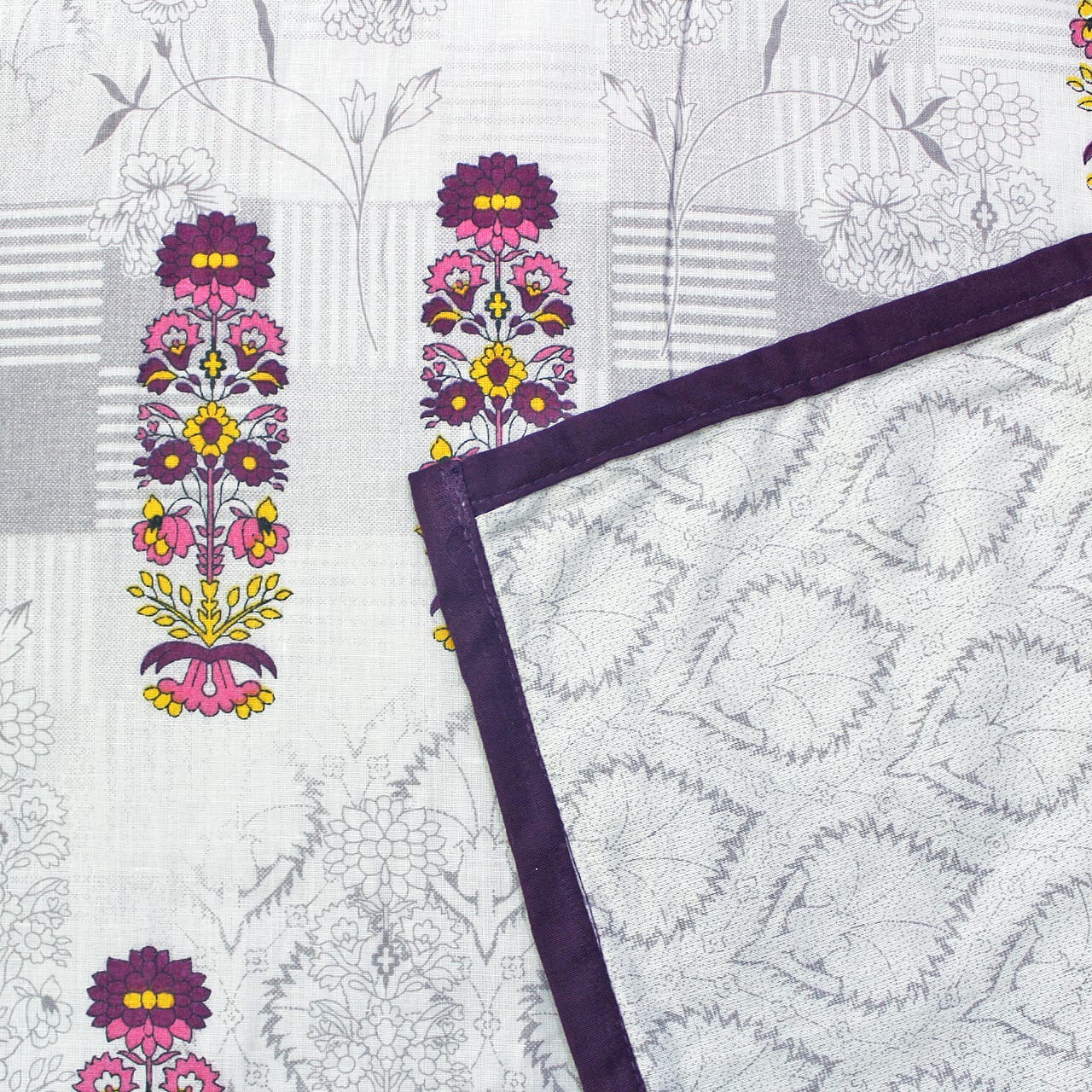 Soft Riva Floral Print Burgundy Cotton Dohar Online At Best Prices