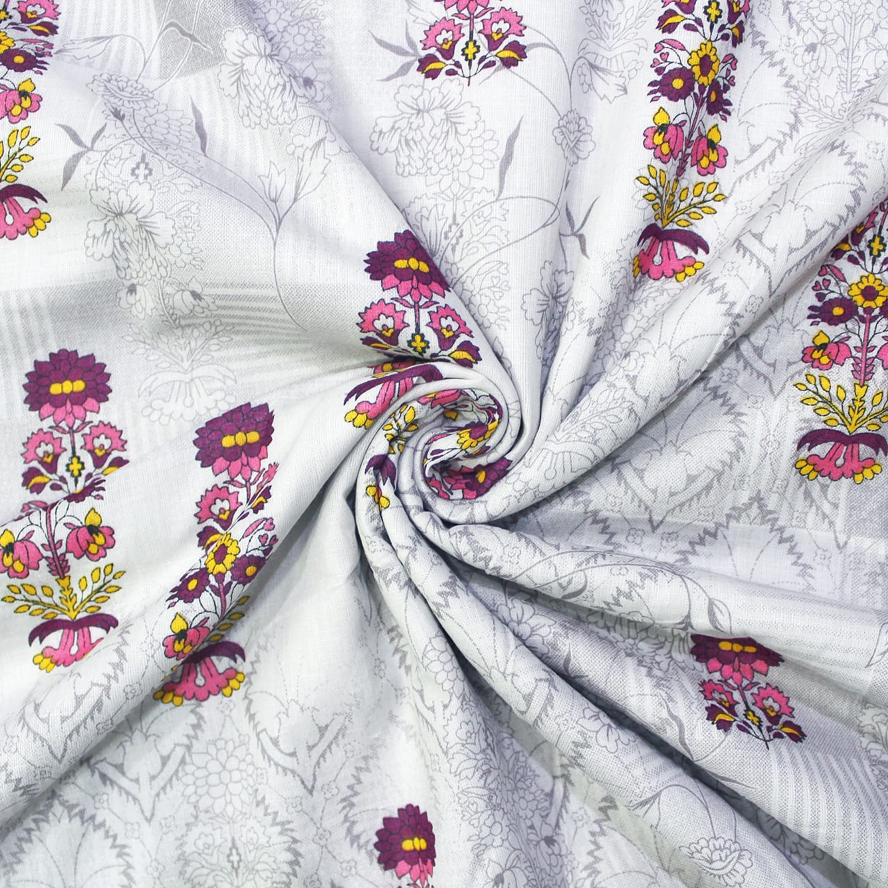 Soft Riva Floral Print Burgundy Cotton Dohar Online At Best Prices
