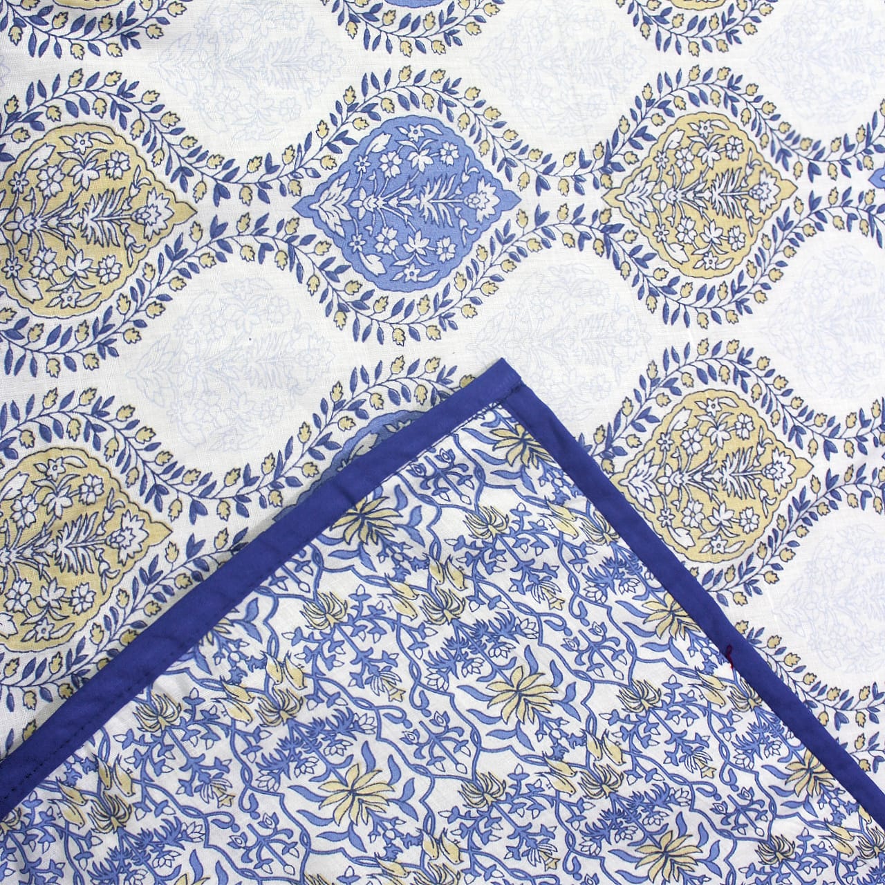 Soft Riva Floral Print Blue Cotton Dohar Online At Best Prices