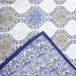Soft Riva Floral Print Blue Cotton Dohar Online At Best Prices
