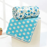 IRIS Designer Border Cotton Reversible Dohar, Blue