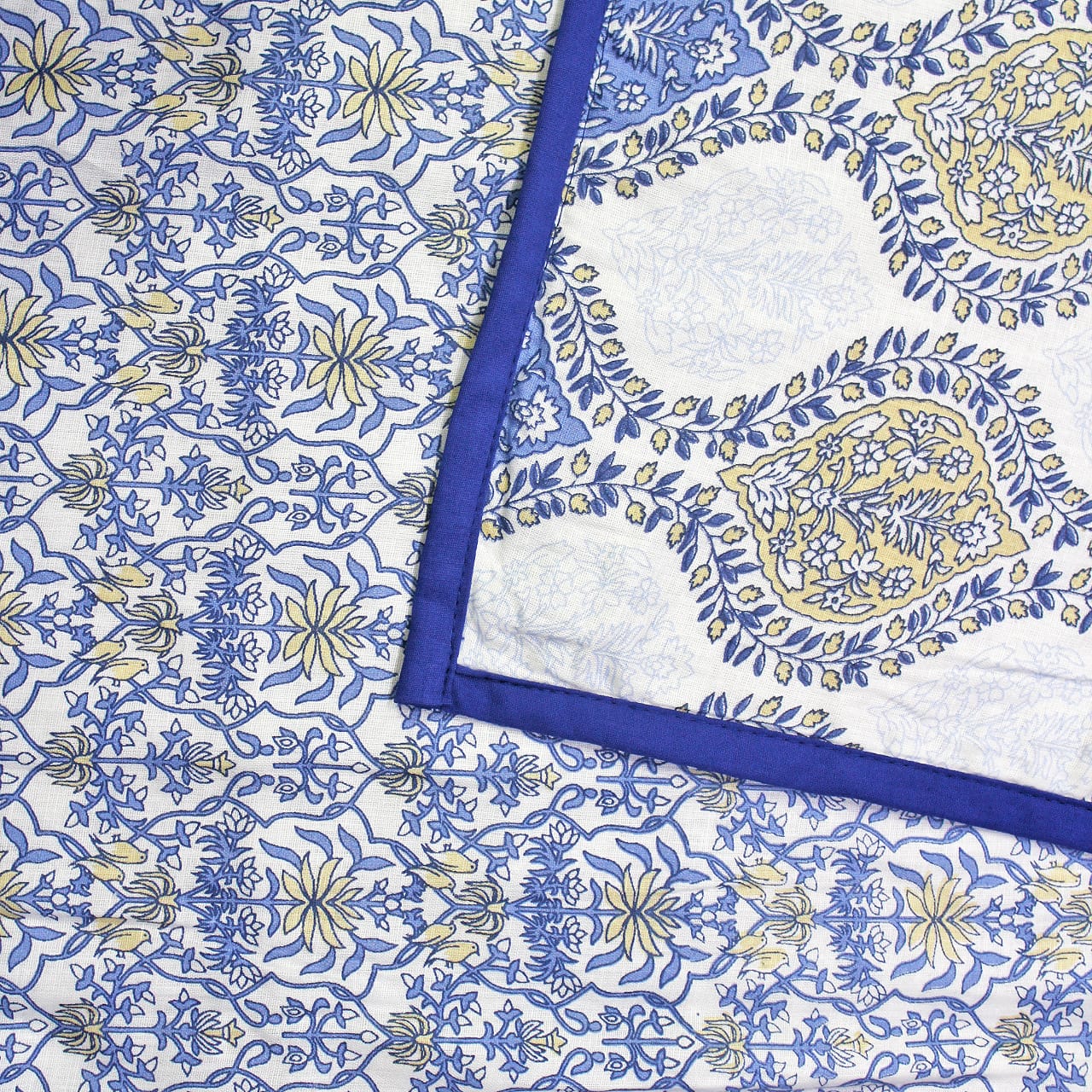 Soft Riva Floral Print Blue Cotton Dohar Online At Best Prices