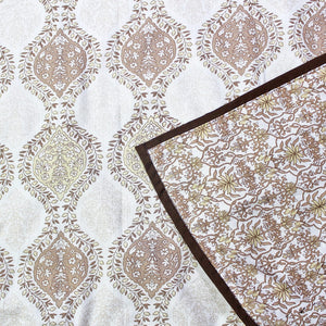 Soft Riva Floral Print Brown Cotton Dohar Online At Best Prices