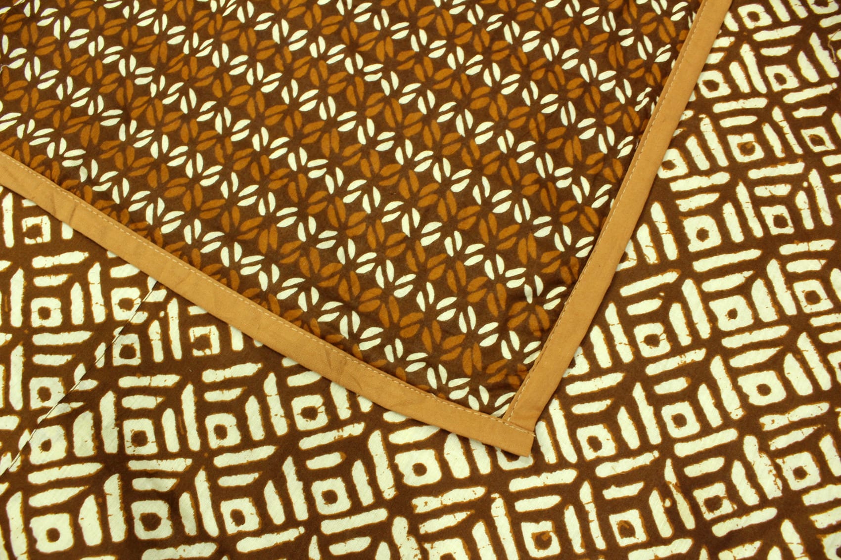 Cozy Elba Geometrical Pattern Cotton Reversible AC In Brown at Best Prices