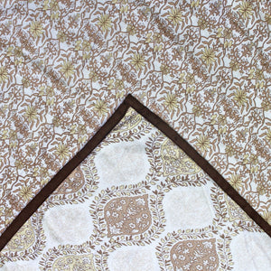 Soft Riva Floral Print Brown Cotton Dohar Online At Best Prices