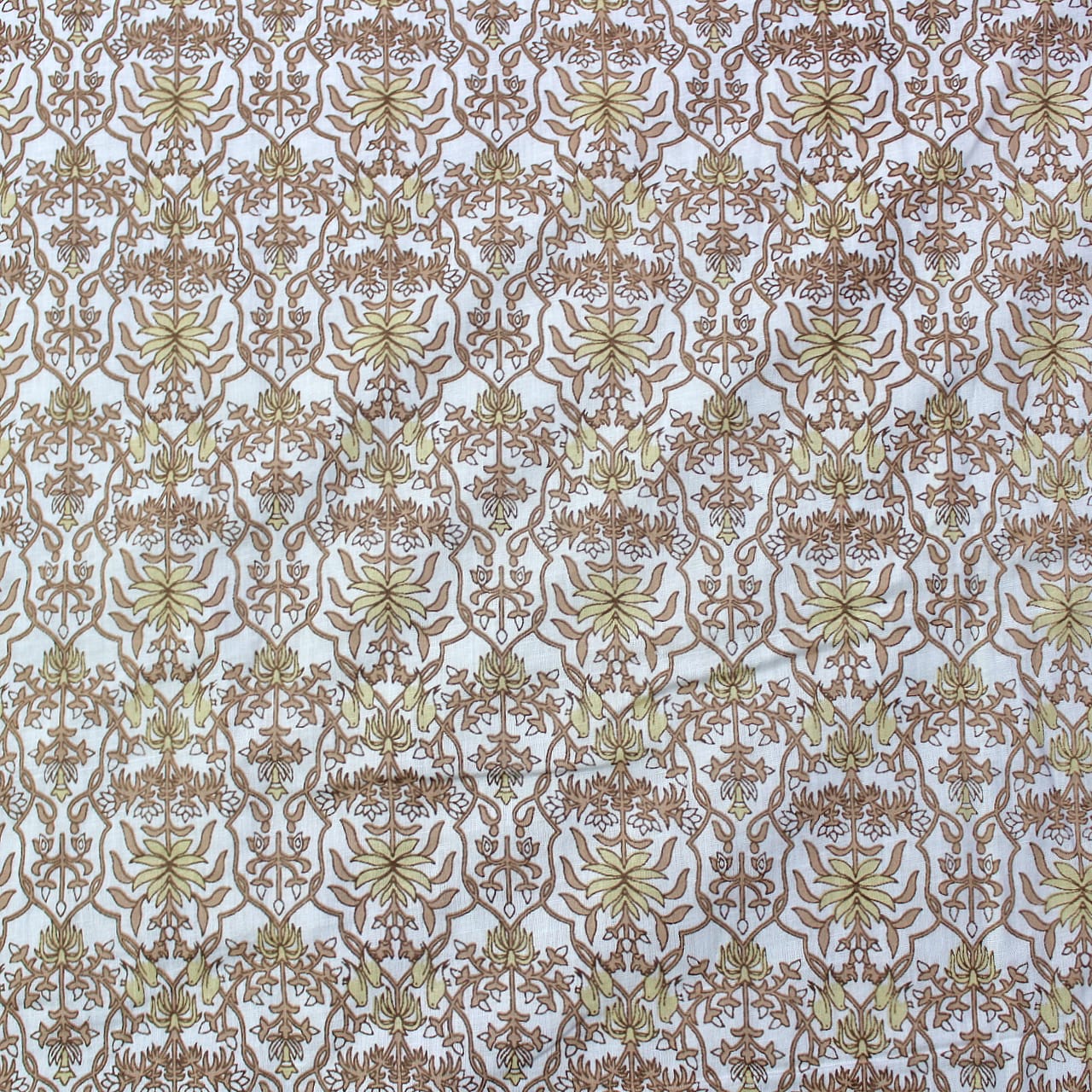 Soft Riva Floral Print Brown Cotton Dohar Online At Best Prices