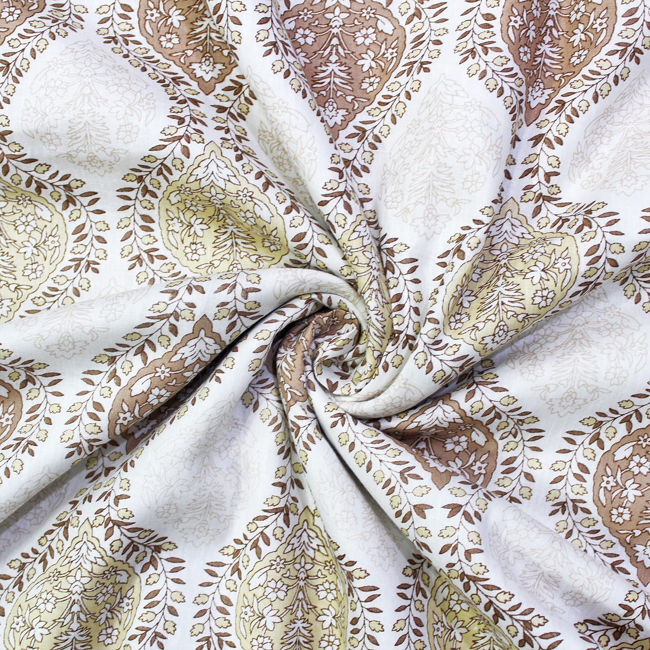 Soft Riva Floral Print Brown Cotton Dohar Online At Best Prices