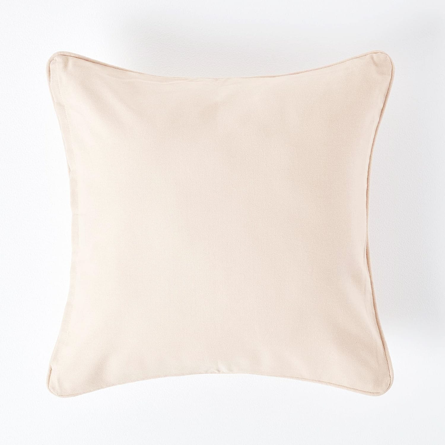 Plain Cotton Decorative Cushion Cover - Beige