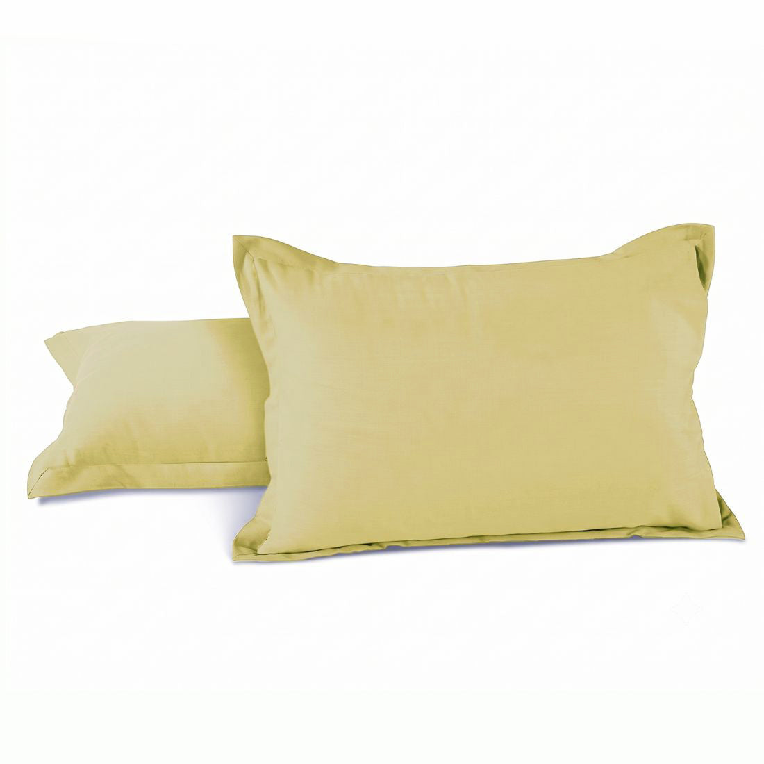 Plain Cotton 210 TC 2 Pcs Pillow Cover set - Beige