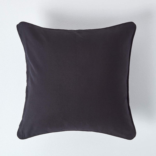 Plain Cotton Decorative Cushion Cover 1 Pc in Black online at best prices