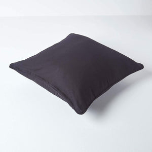 Plain Cotton Decorative Cushion Cover 1 Pc in Black online at best prices