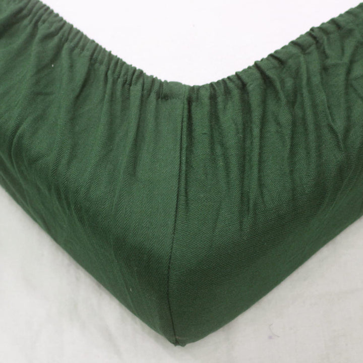 Mercerized Cotton Textured Weave Fitted Bedsheet 
